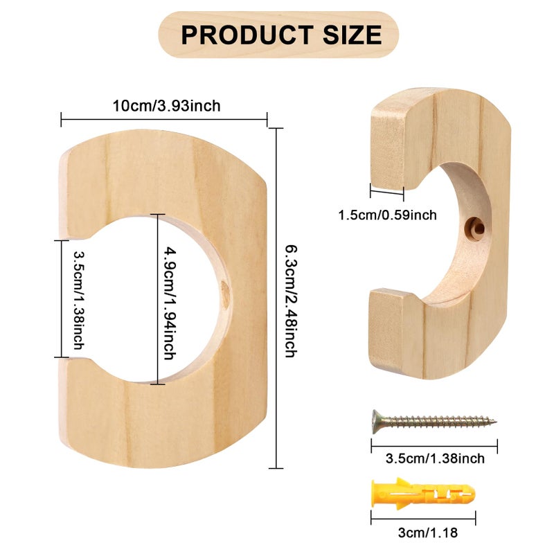 VITEAM Wooden Paddle Hold Hanger Paddle Racks Wall Storage Wall Decor Paddle hanger for Kayak, SUP, Canoe, Dragon Boat Paddles - Image 5